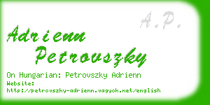 adrienn petrovszky business card